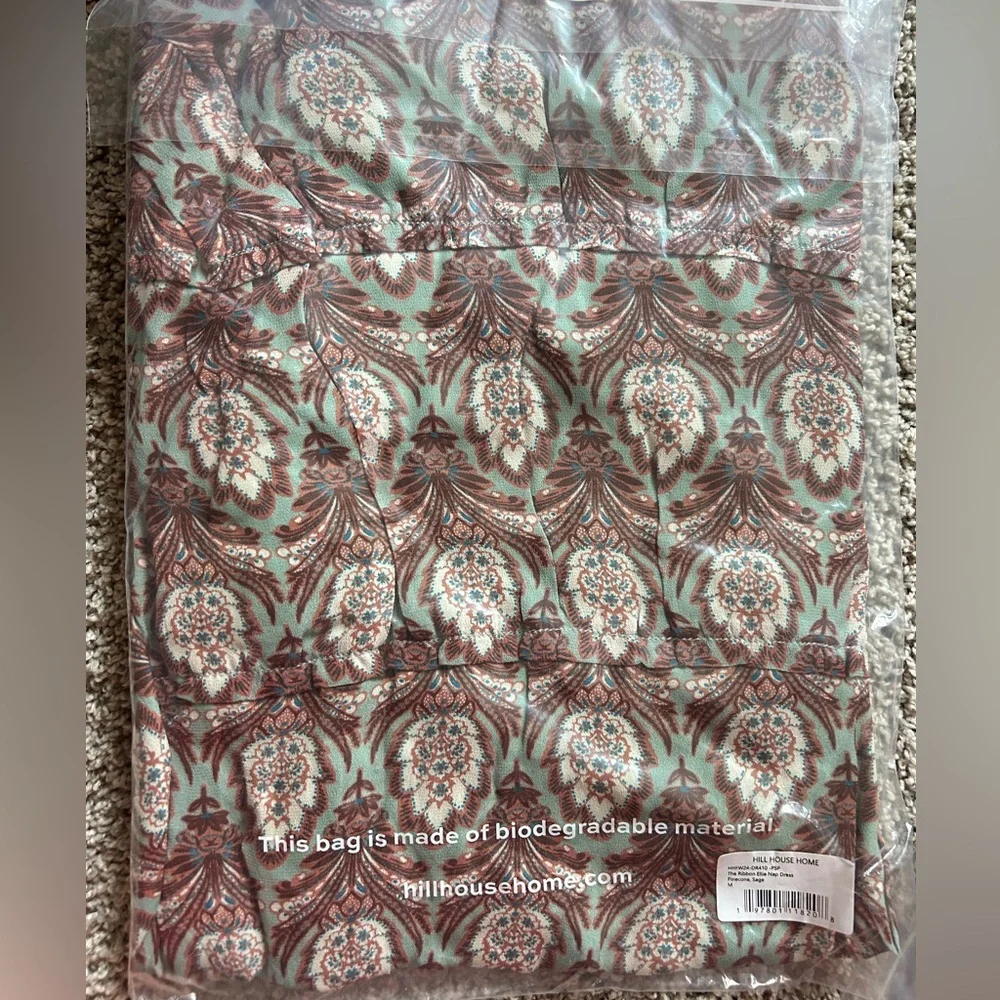 Hill House Home Ribbon Ellie Nap dress Pinecone Sage NWT size M‎